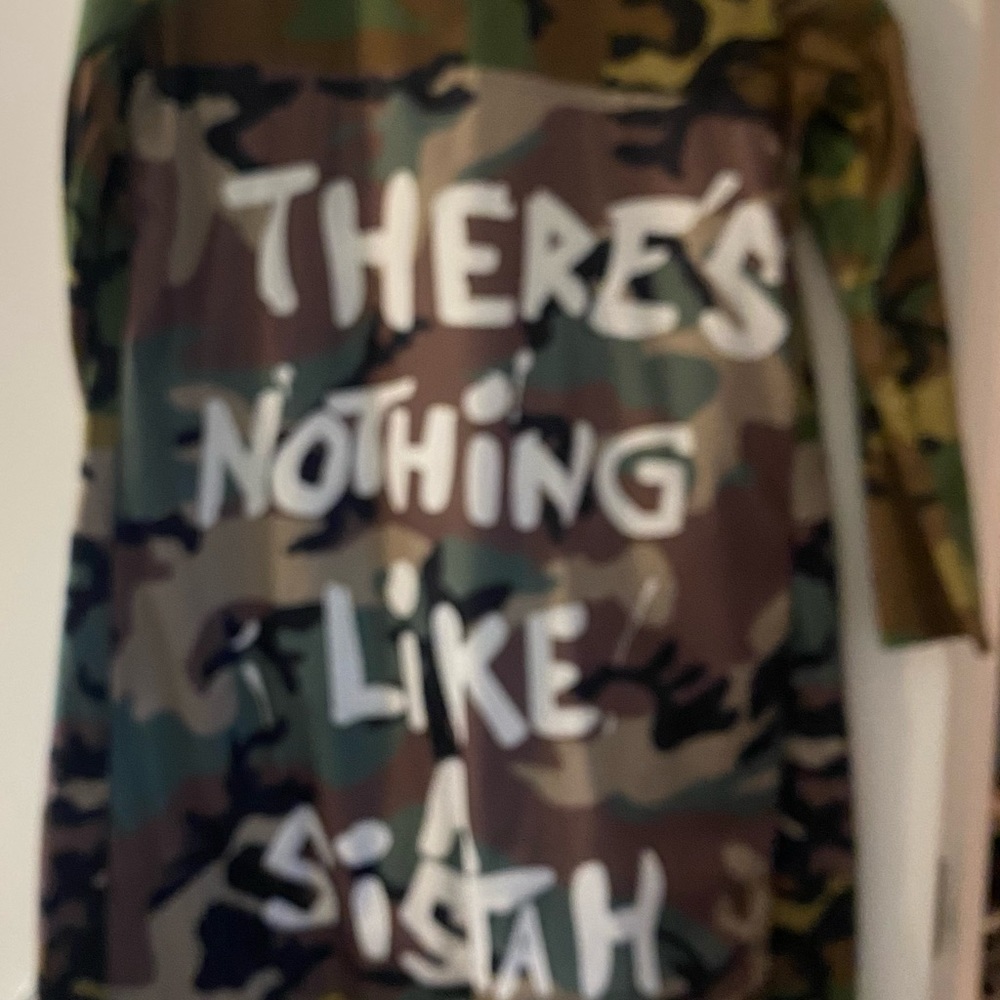 Women camouflage trench coat size large